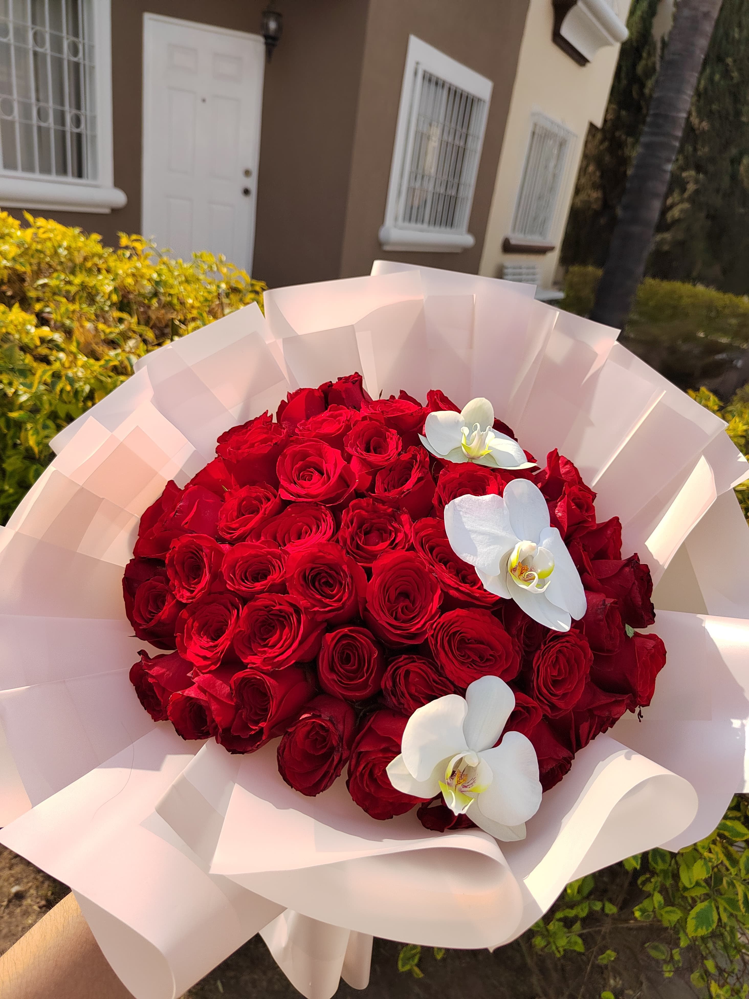 Flowers and chocolates